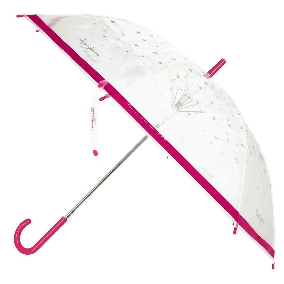 Pepe Jeans Paraguas PEPE JEANS · 79cm Largo Transparente · Color Fucsia - Imagen 2
