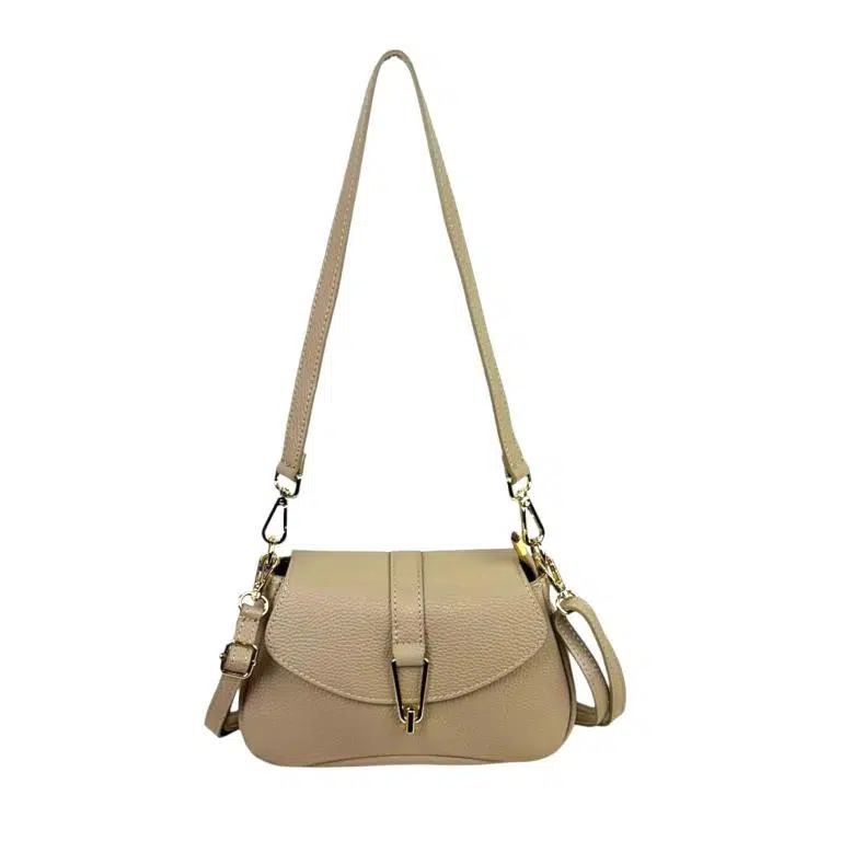 Bolso Bandolera de Piel Italiana con Asa Extraíble y Cierre de Cremallera Mujer - Imagen 6