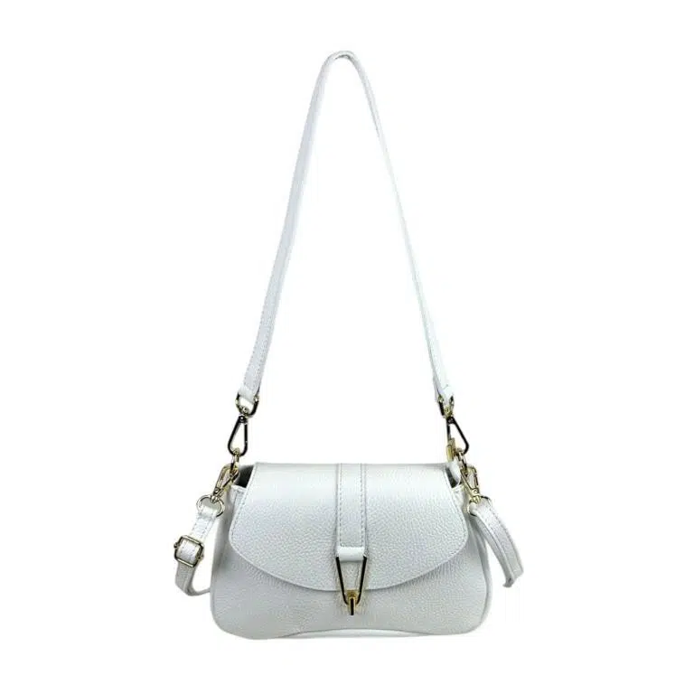 Bolso Bandolera de Piel Italiana con Asa Extraíble y Cierre de Cremallera Mujer - Imagen 7