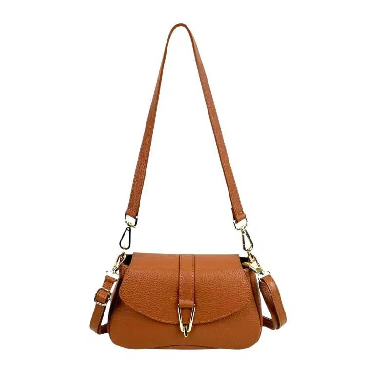 Bolso Bandolera de Piel Italiana con Asa Extraíble y Cierre de Cremallera Mujer - Imagen 2