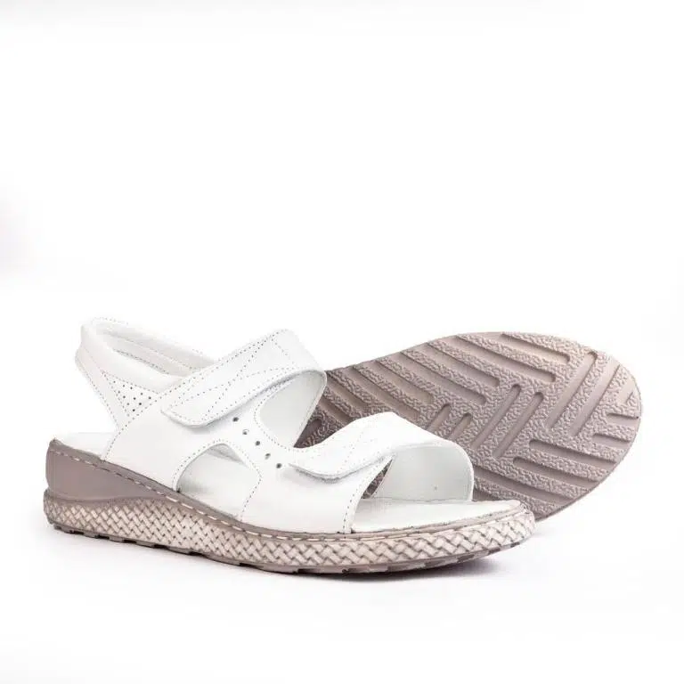 Sandalias de Piel con Plantilla Acolchada, Tiras de Velcro y Suela Flexible - Imagen 4
