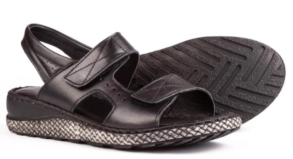 Sandalias de Piel con Plantilla Acolchada, Tiras de Velcro y Suela Flexible - Imagen 3