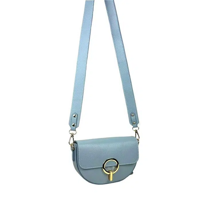 Bolso Bandolera en Piel Italiana con Solapa de Giro y Gran Calidad de Mujer - Imagen 5