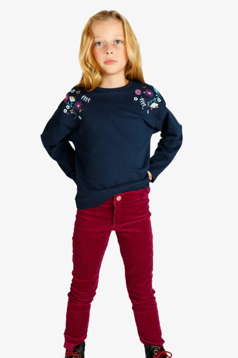 Pantalón niña pana fucsia skinny - Imagen 5
