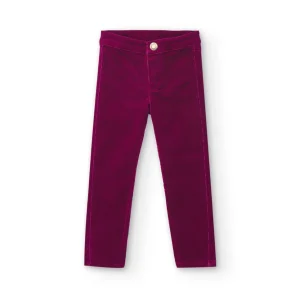 Pantalón niña pana fucsia skinny