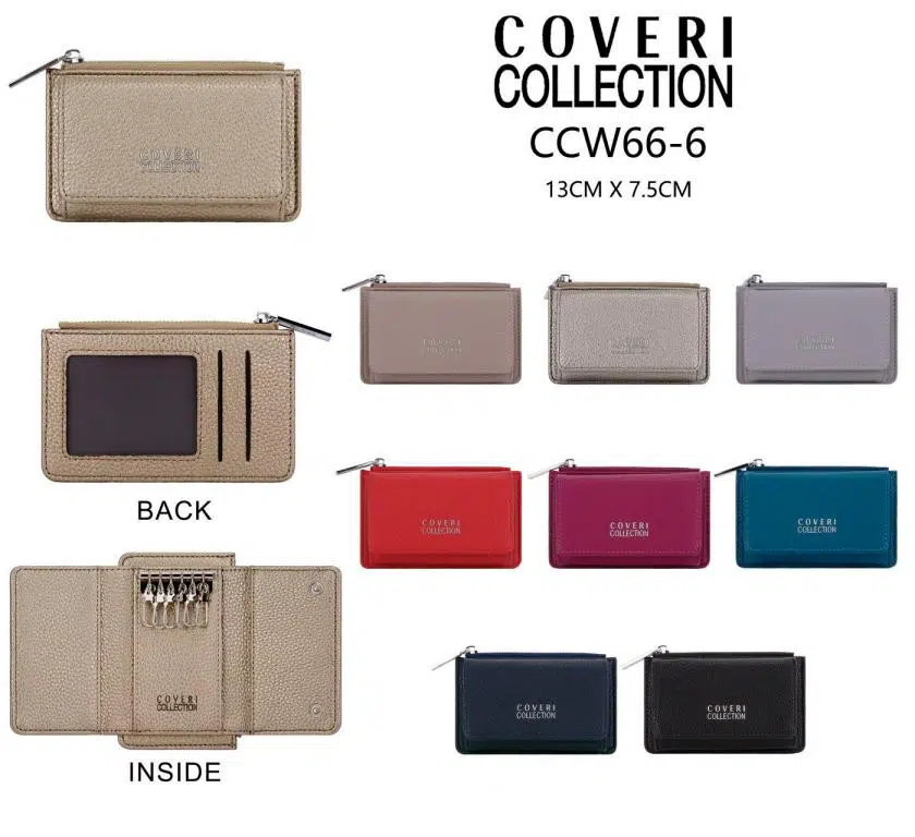 Llavero Tarjetero Sintético para Mujer con Bolsillo de Cremallera Coveri Collection