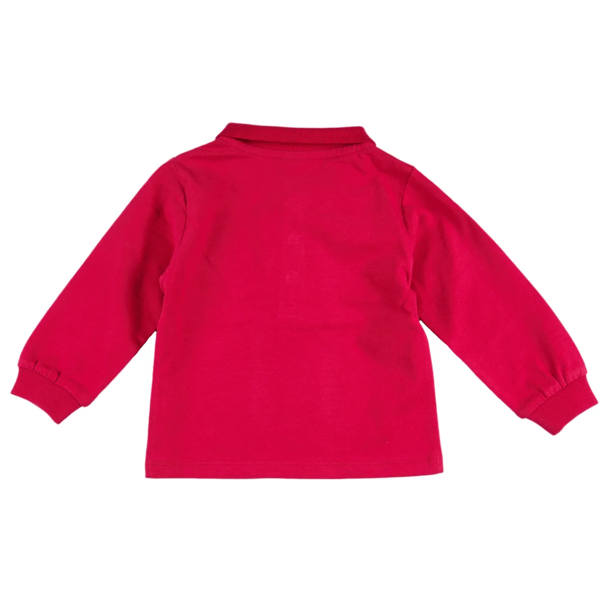 Polo de manga larga de bebé rojo básico - Imagen 3
