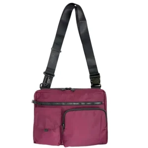 Bolso Bandolera Nylon para Mujer con 3 Bolsillos Frontales y Tira Ajustable