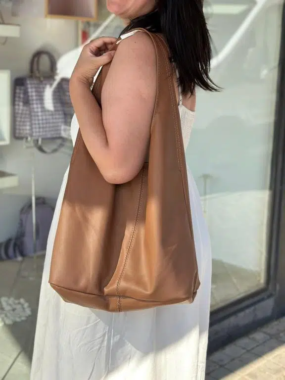 Bolso de Hombro en Piel Italiana con Gran Capacidad y Monedero Extra Mujer - Imagen 3