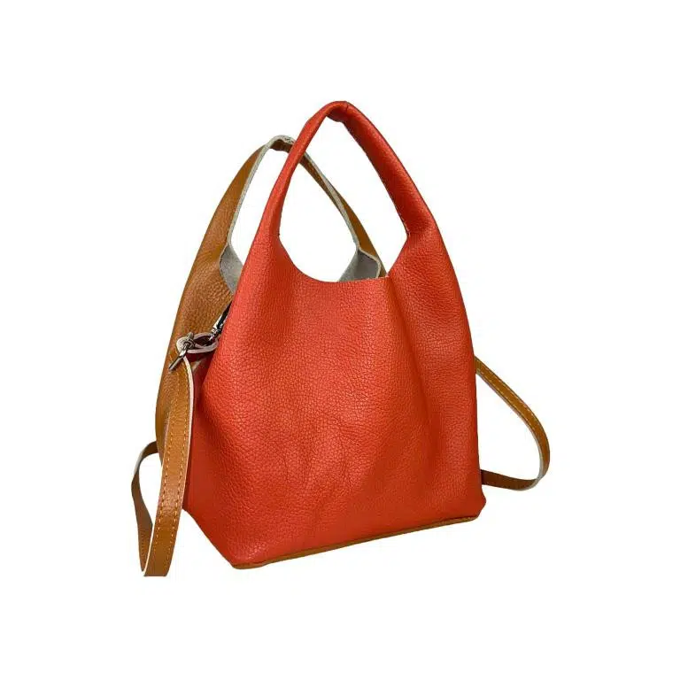Bolso de Mano en Piel Italiana con Bolsito Interno y Tira Bandolera para Mujer - Imagen 8
