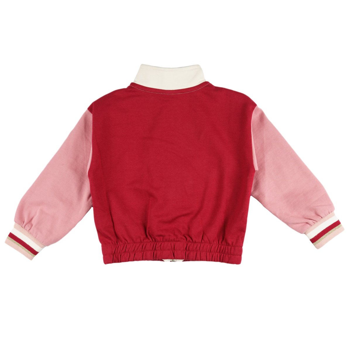 Chaqueta deportiva niña color block frambuesa | Con cremallera - Imagen 3