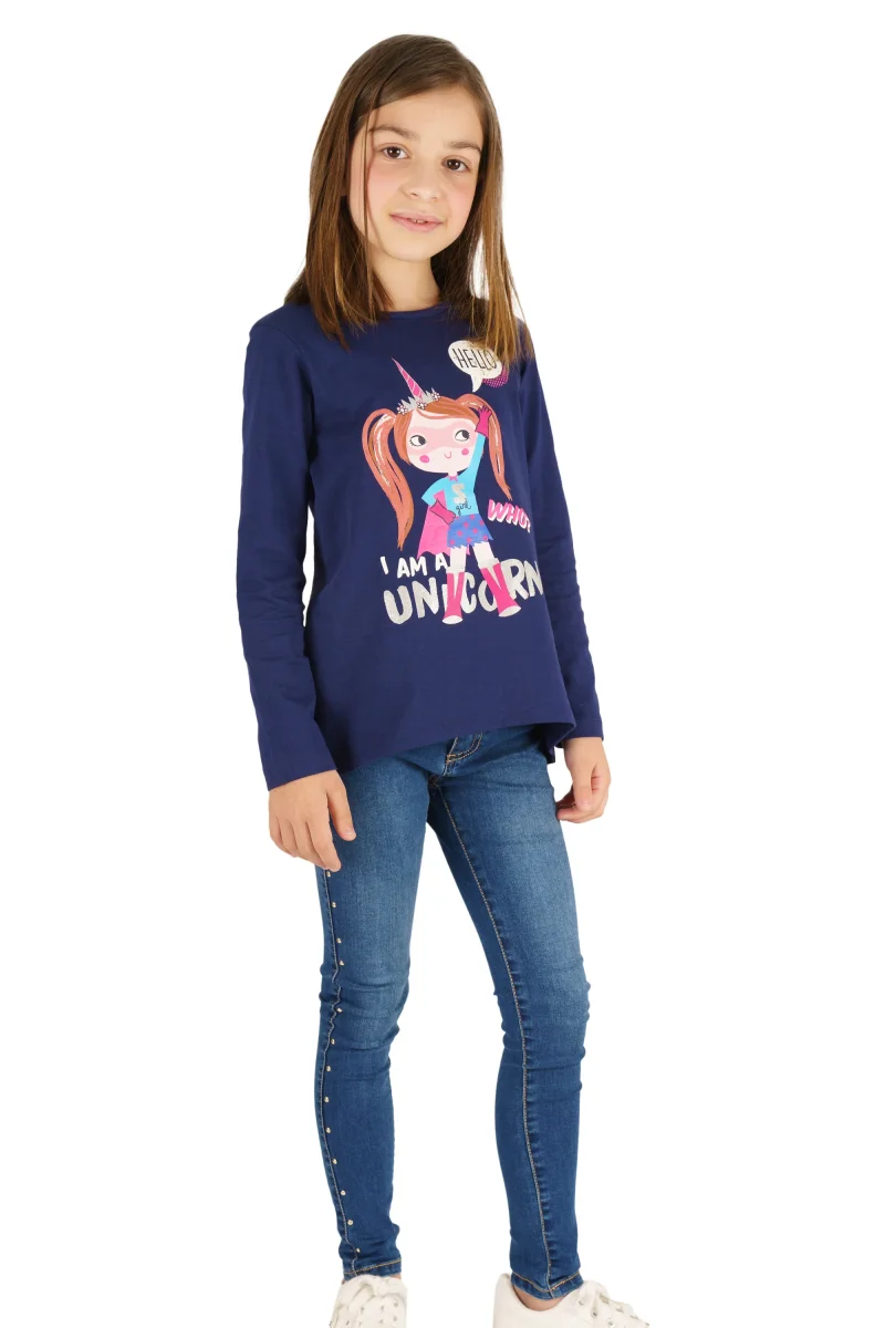 Pantalón de niña tejano