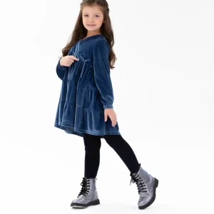 Vestido de niña marino terciopelo