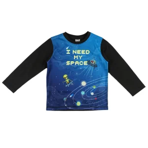 Camiseta manga larga de niño estampado Space