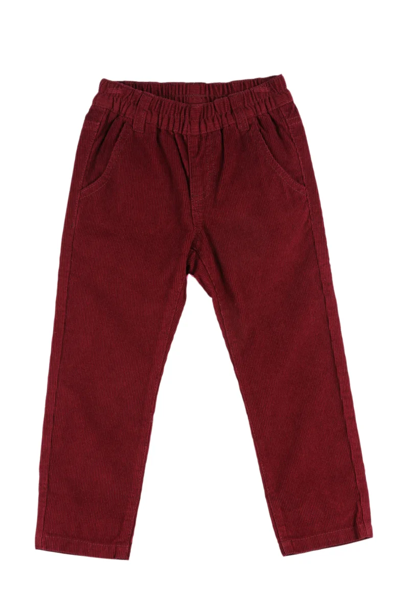 Pantalón niño burdeos cómodo invierno - Imagen 3