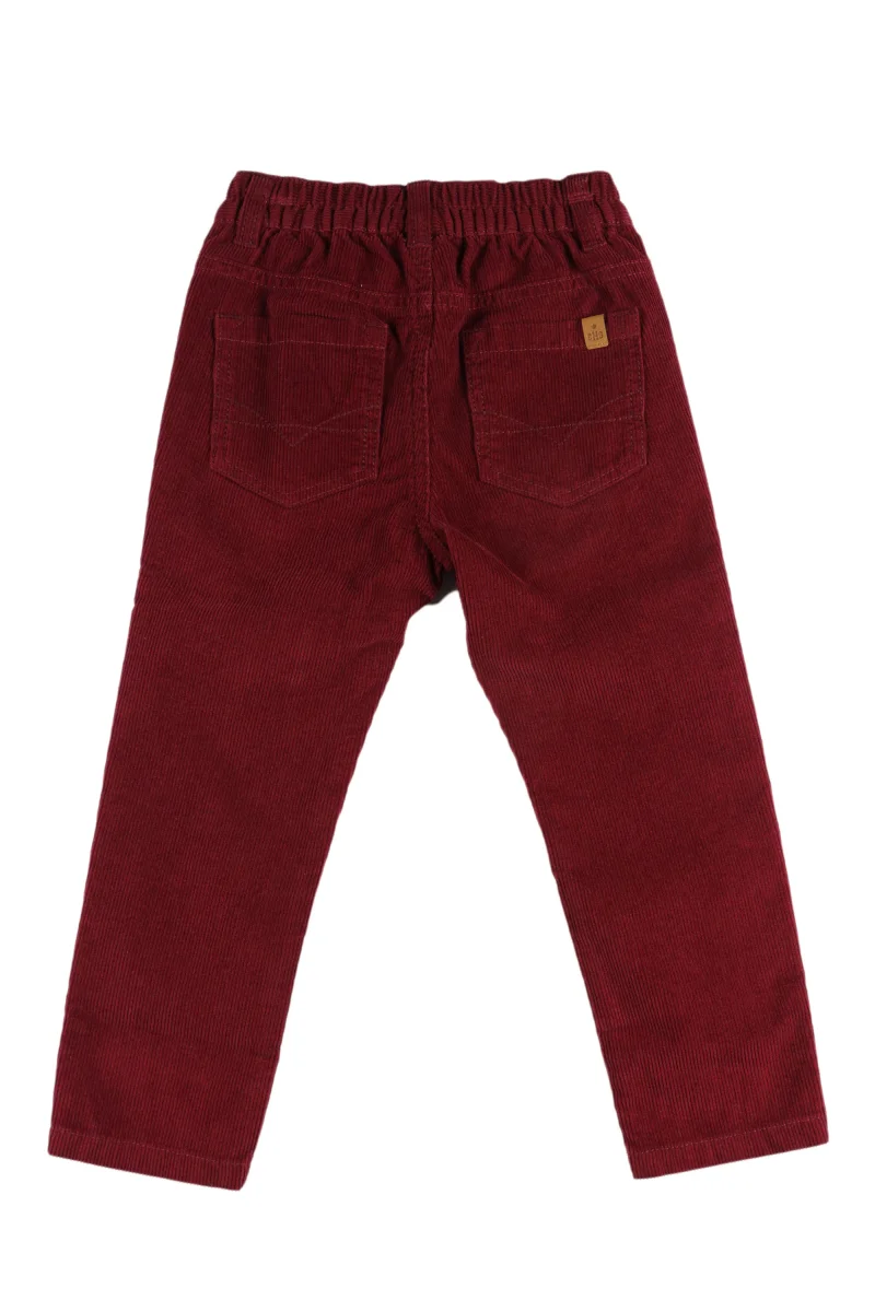 Pantalón niño burdeos cómodo invierno - Imagen 4