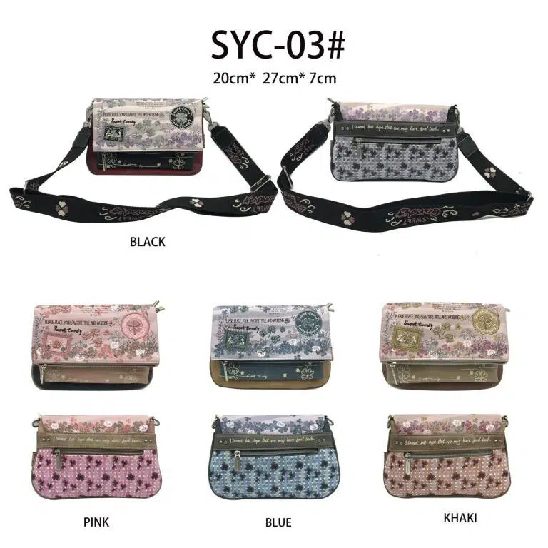 Bolso Bandolera Sweet Candy con Bolsillos Exteriores, Solapa y Cremallera Mujer - Imagen 2