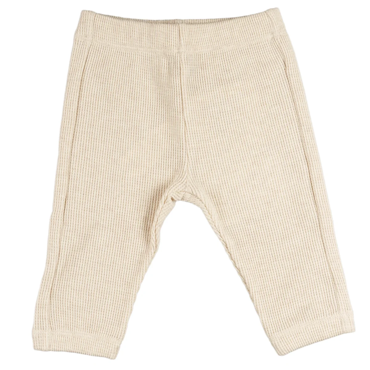 Pantalón de bebé niño en punto waffle color crudo - Imagen 3