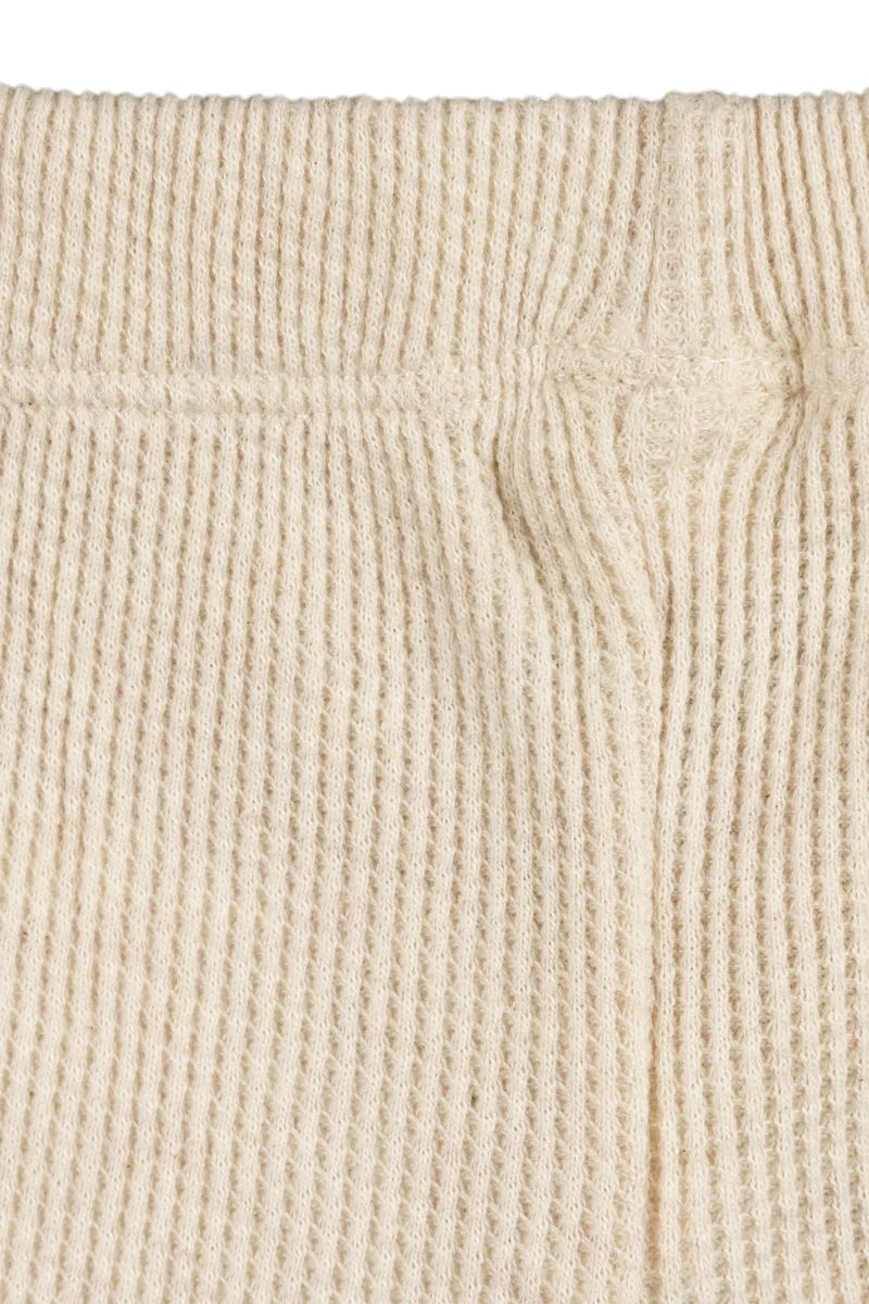 Pantalón de bebé niño en punto waffle color crudo - Imagen 4