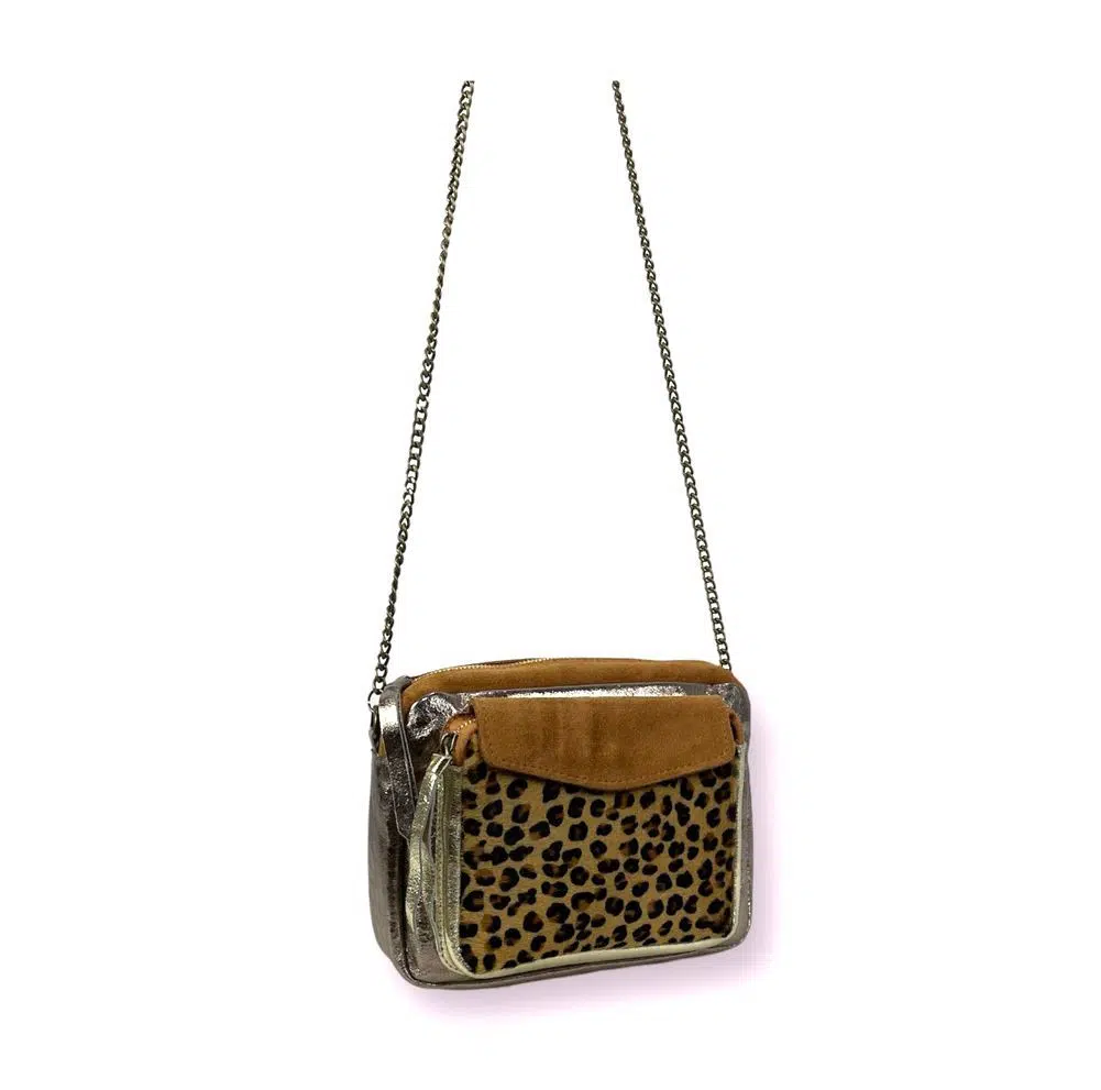 Bolso Bandolera de Piel con Diseño Animal Print y Cremallera para Mujer - Imagen 8