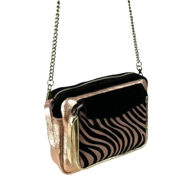 Bolso Bandolera de Piel con Diseño Animal Print y Cremallera para Mujer - Imagen 6