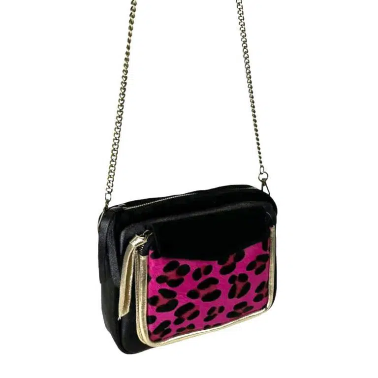 Bolso Bandolera de Piel con Diseño Animal Print y Cremallera para Mujer - Imagen 5