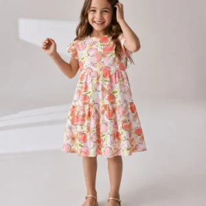Vestido niña melocotones