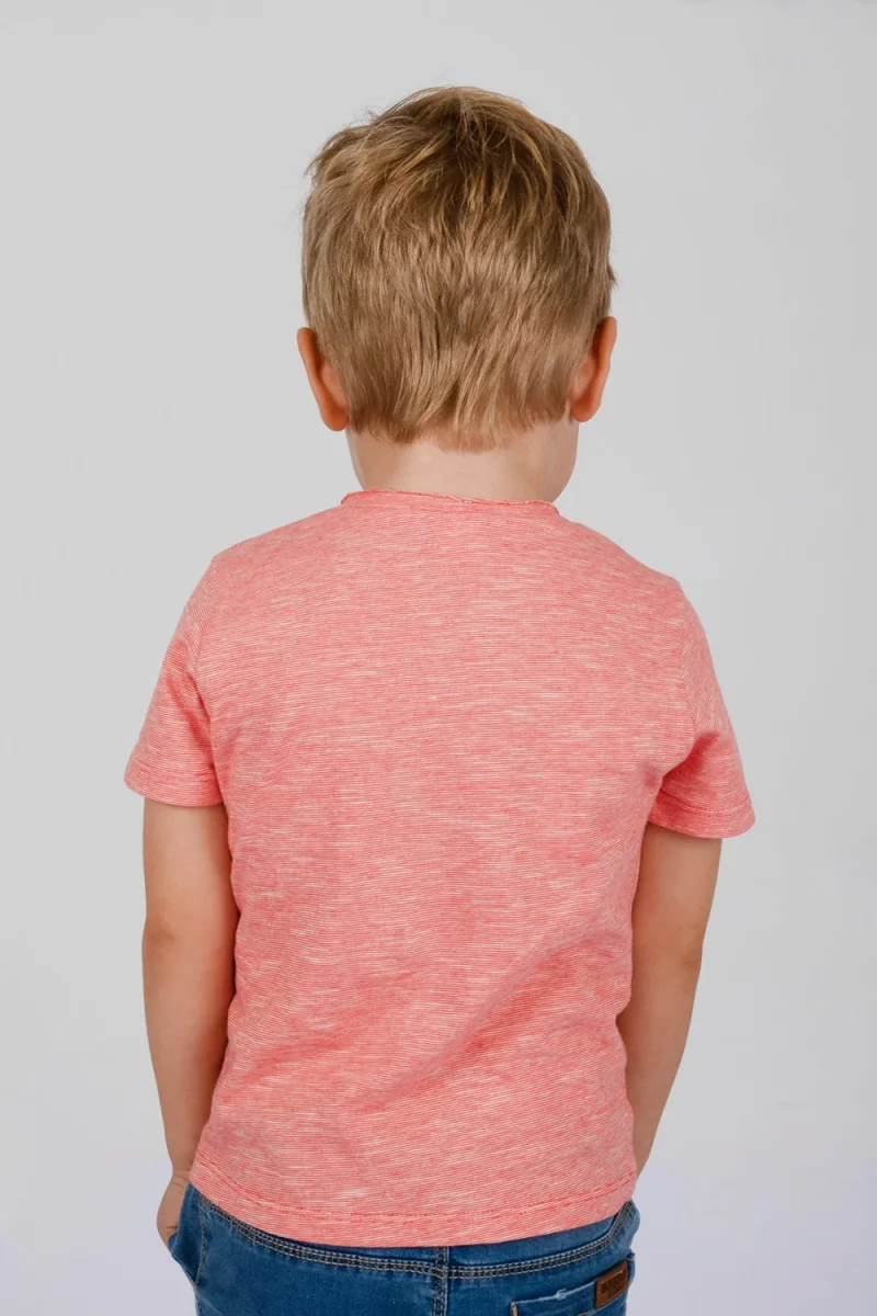 Camiseta de bebé niño coral bolsillo lateral - Imagen 4