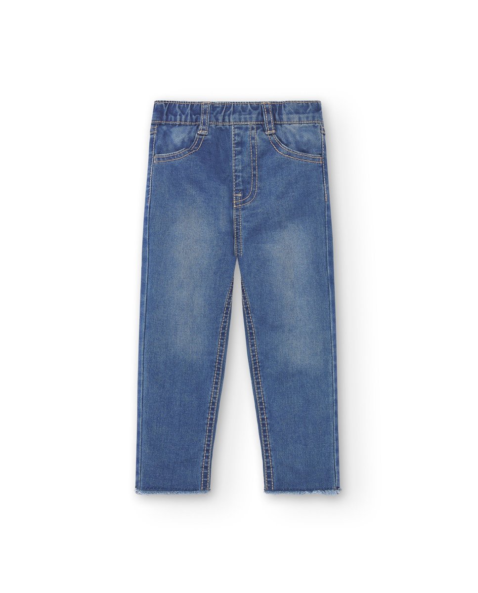 Pantalón vaquero de niña azul - Imagen 3