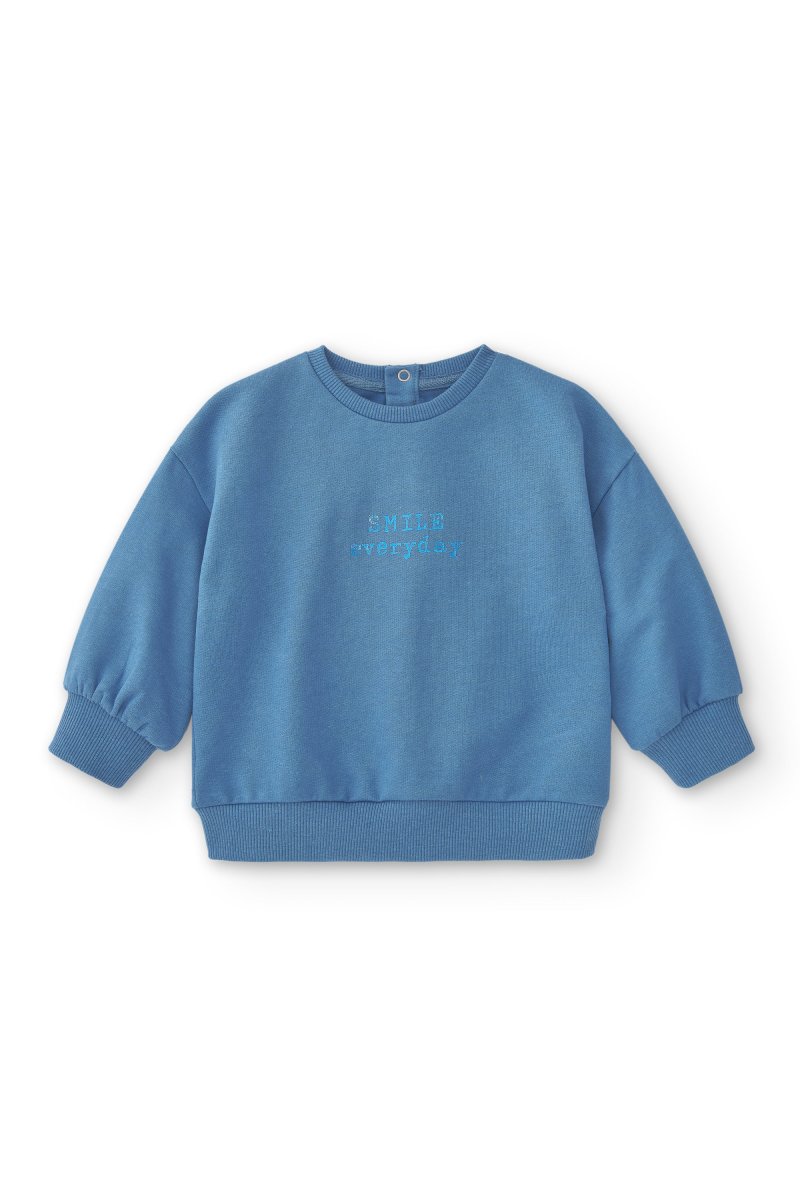Sudadera de bebé azul Smile - Imagen 2