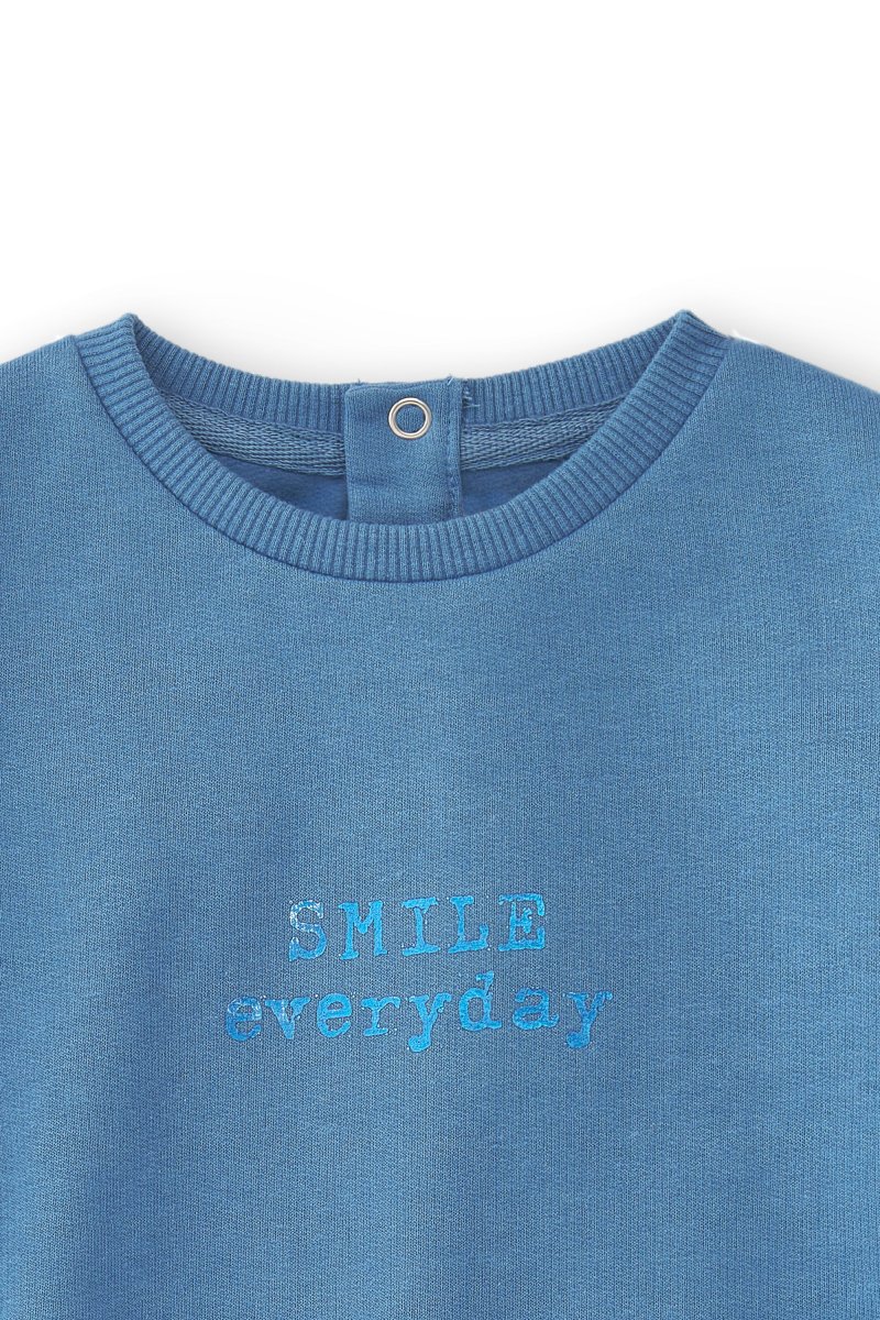 Sudadera de bebé azul Smile - Imagen 5