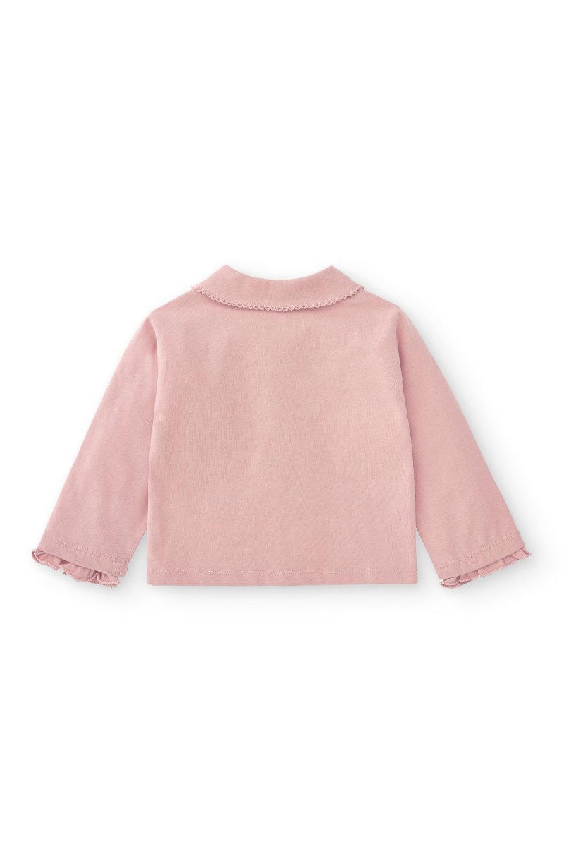Polo de bebé niña rosa algodón - Imagen 4