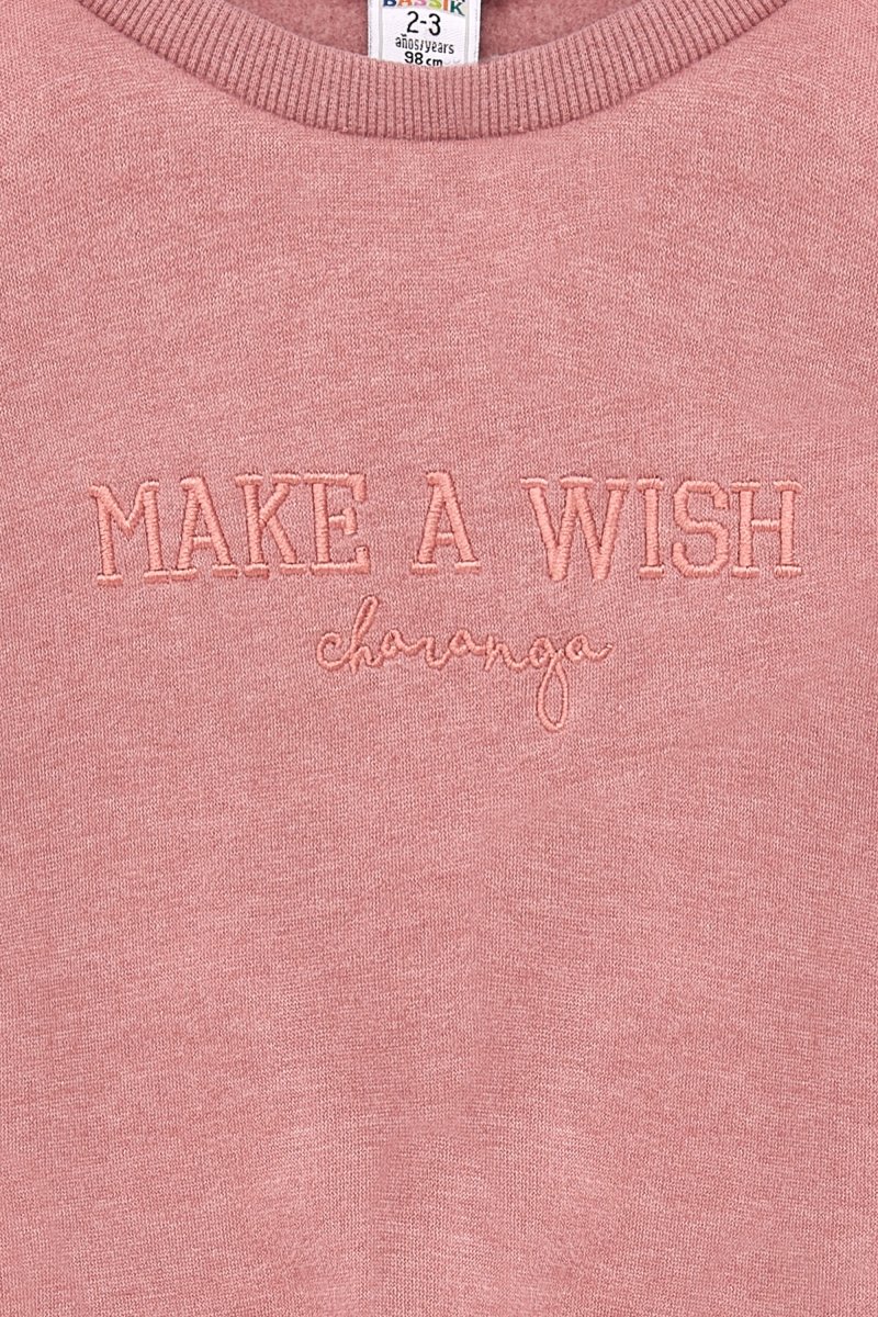Sudadera de niña rosa Wish | Sin capucha - Imagen 4