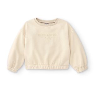 Sudadera de niña beige Wish | Sin capucha