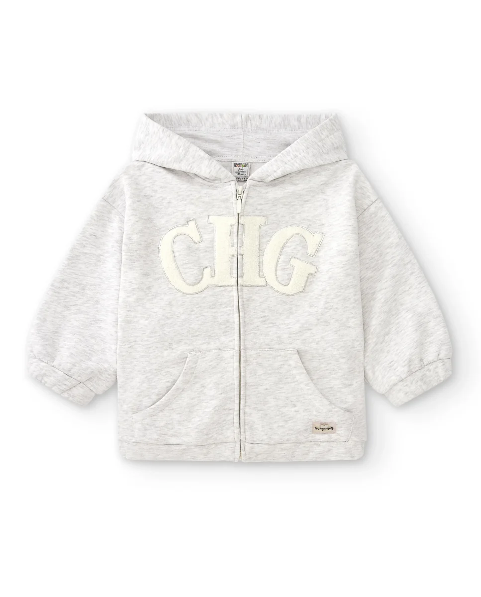Sudadera con capucha niña gris CHG | Con capucha