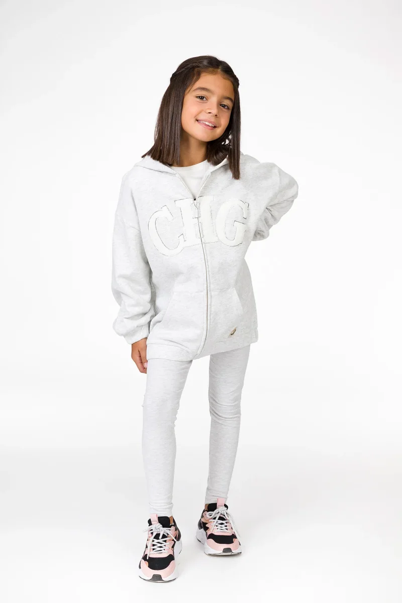 Sudadera con capucha niña gris CHG | Con capucha - Imagen 5