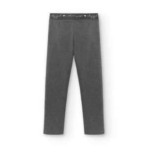 Legging de niña gris oscuro | Cintura elástica