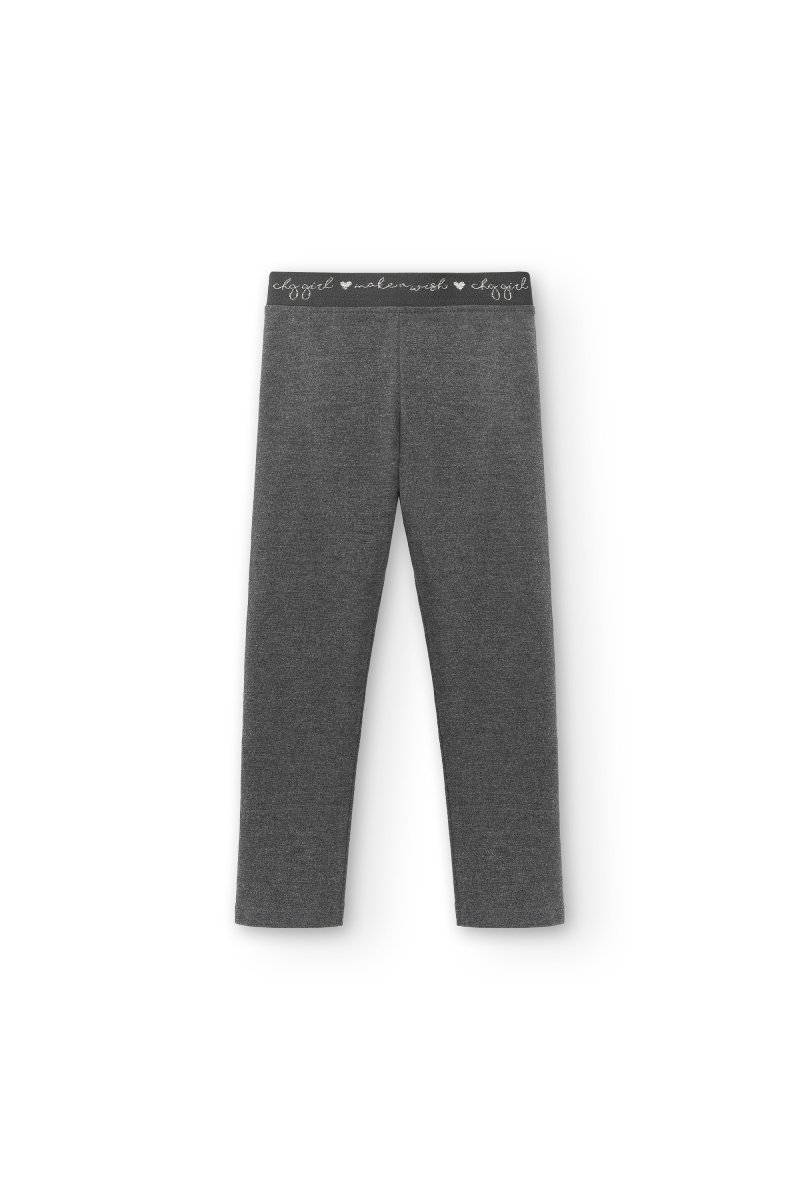 Legging de niña gris oscuro | Cintura elástica