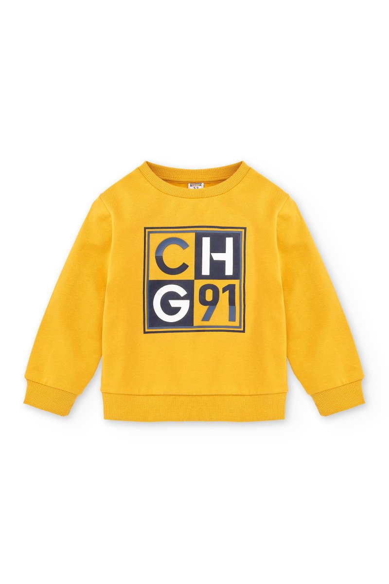 Sudadera cerrada de niño amarillo CHG - Imagen 4