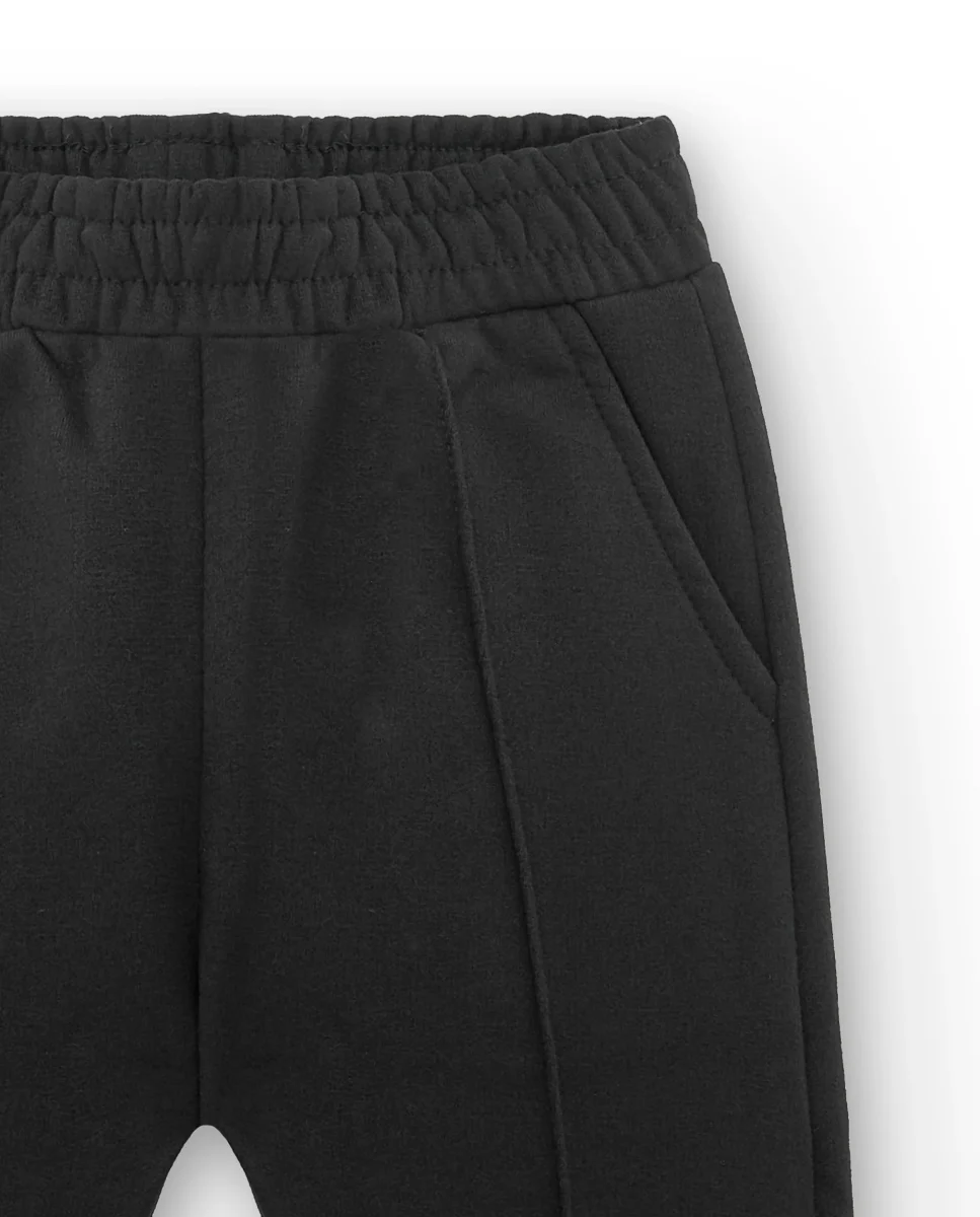 Jogger de niña negro | Cintura elástica - Imagen 4