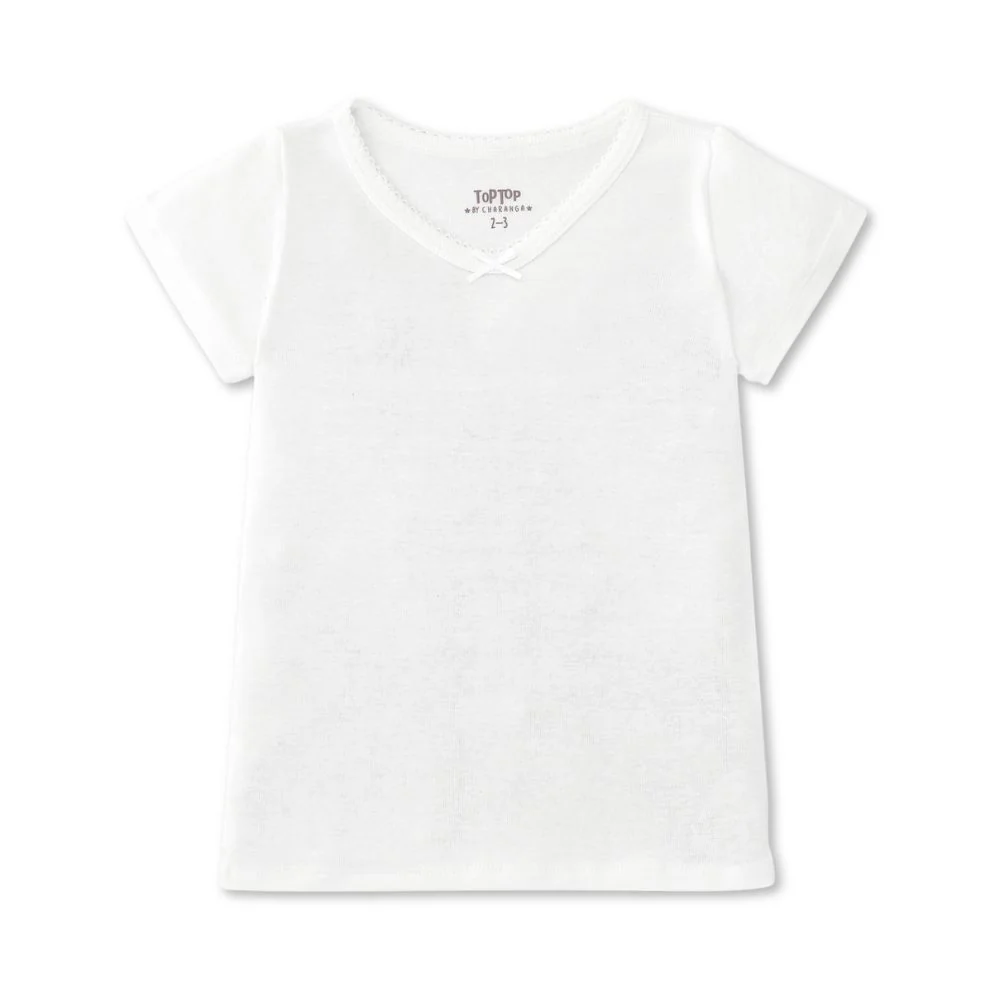 Camiseta interior niña manga corta algodón orgánico