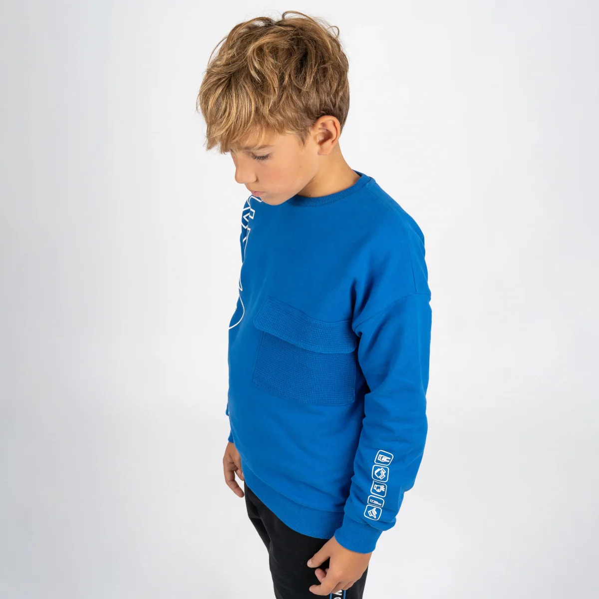 Sudadera de niño color azulón - Imagen 4