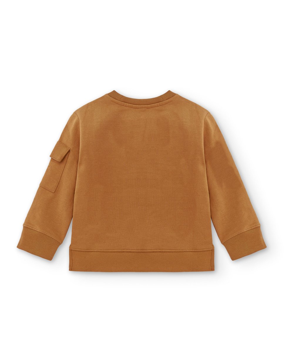 Sudadera de niño marrón Look - Imagen 4