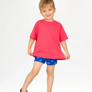 Camiseta de bebé niño coral con bolsillo lateral