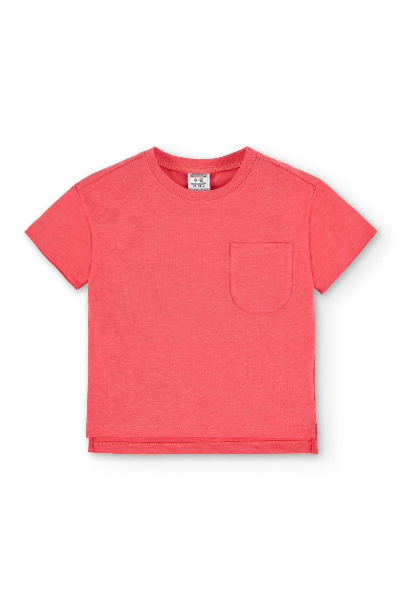 Camiseta de bebé niño coral con bolsillo lateral - Imagen 3