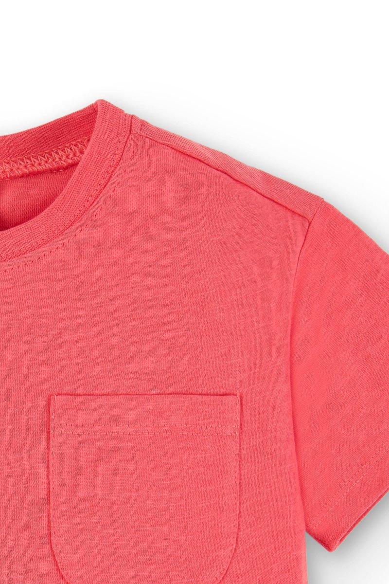 Camiseta de bebé niño coral con bolsillo lateral - Imagen 4