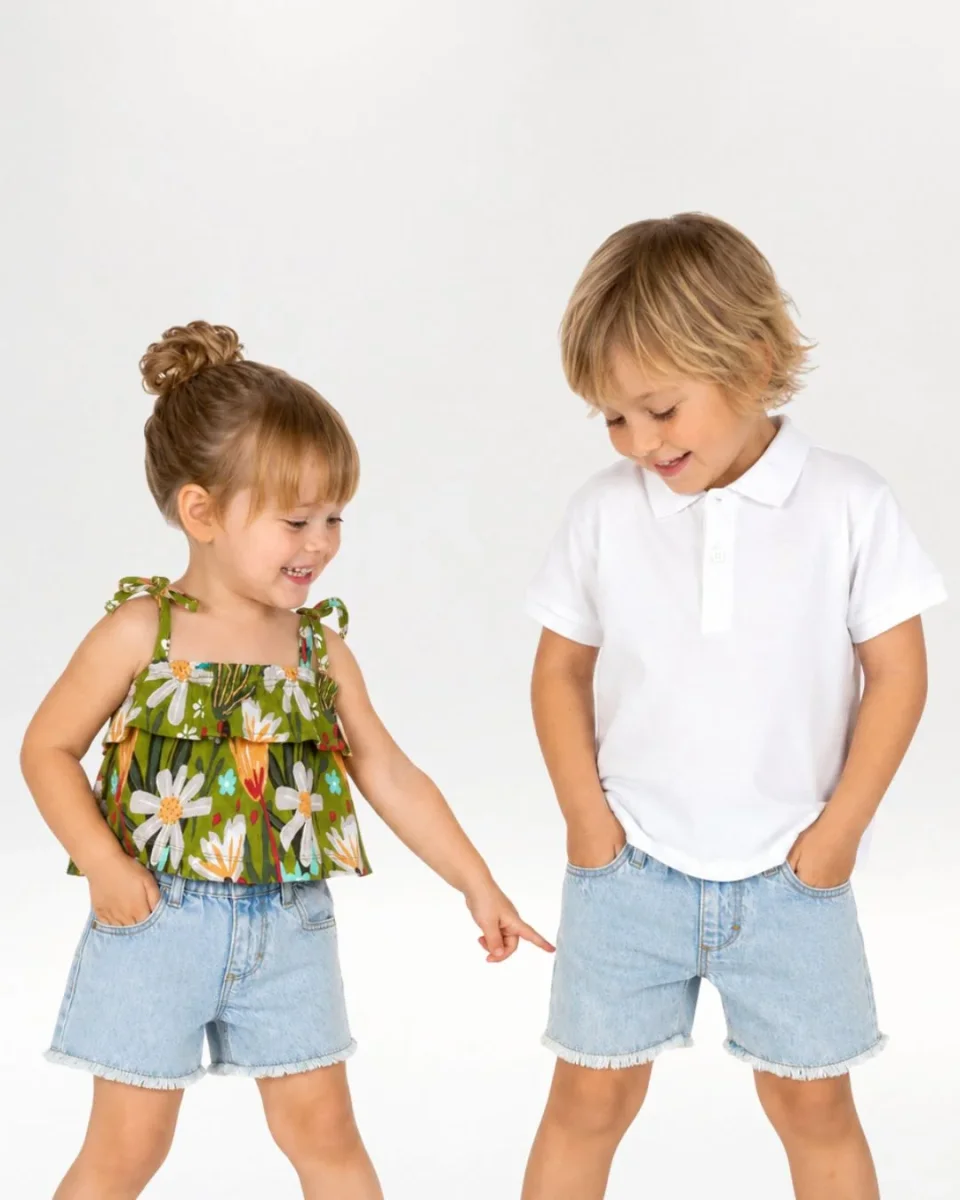 Short bebé vaquero unisex - Imagen 2
