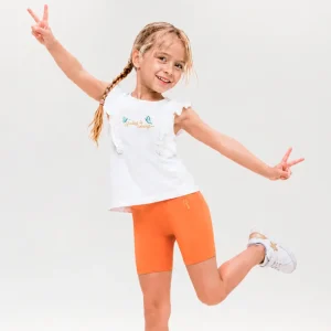 Short niña naranja deportivo