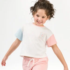 Camiseta niña pastel manga corta