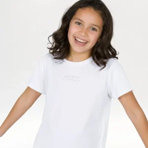 Camiseta de niña blanca manga corta